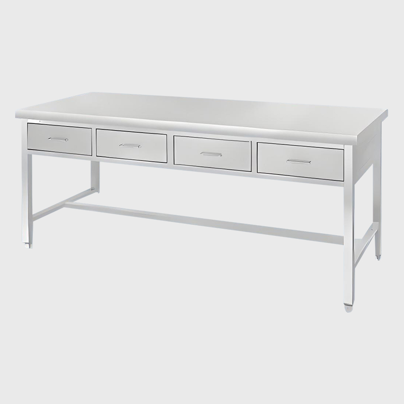 Kórházi CSSD rozsdamentes acél munkaasztal